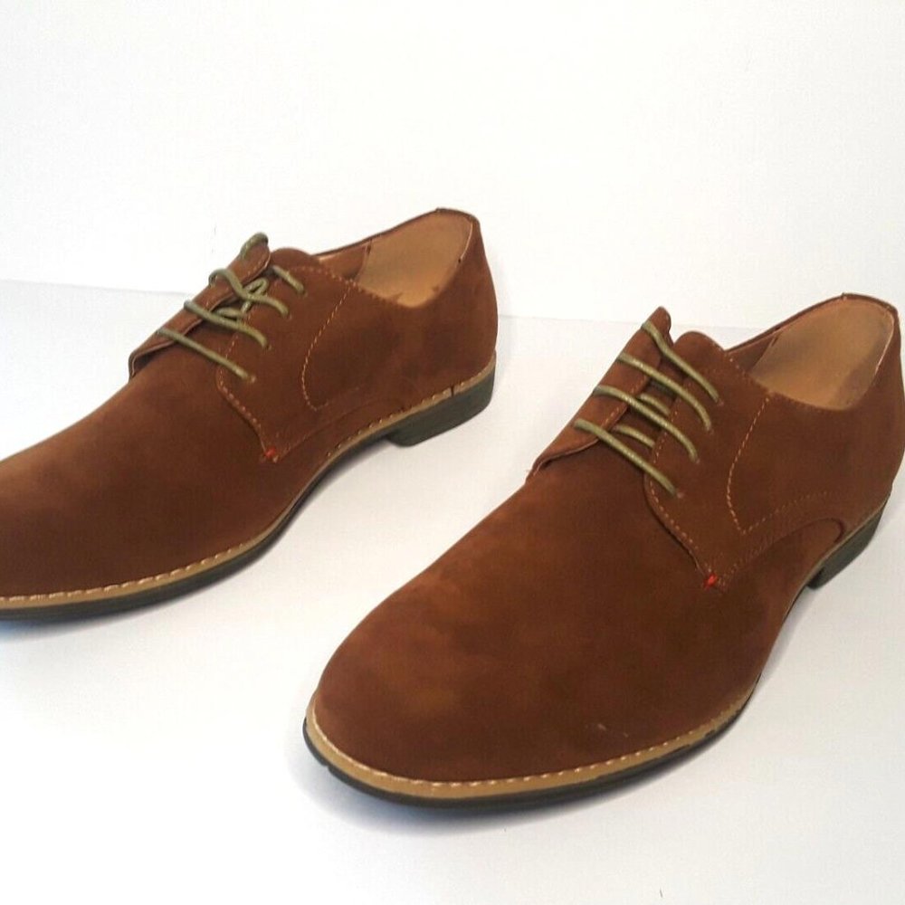 Arider Men Flat Dress Formal Shoes Lace Up Oxfords Casual Camel Suede Size 10